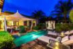 Pool by night with alcova for massage